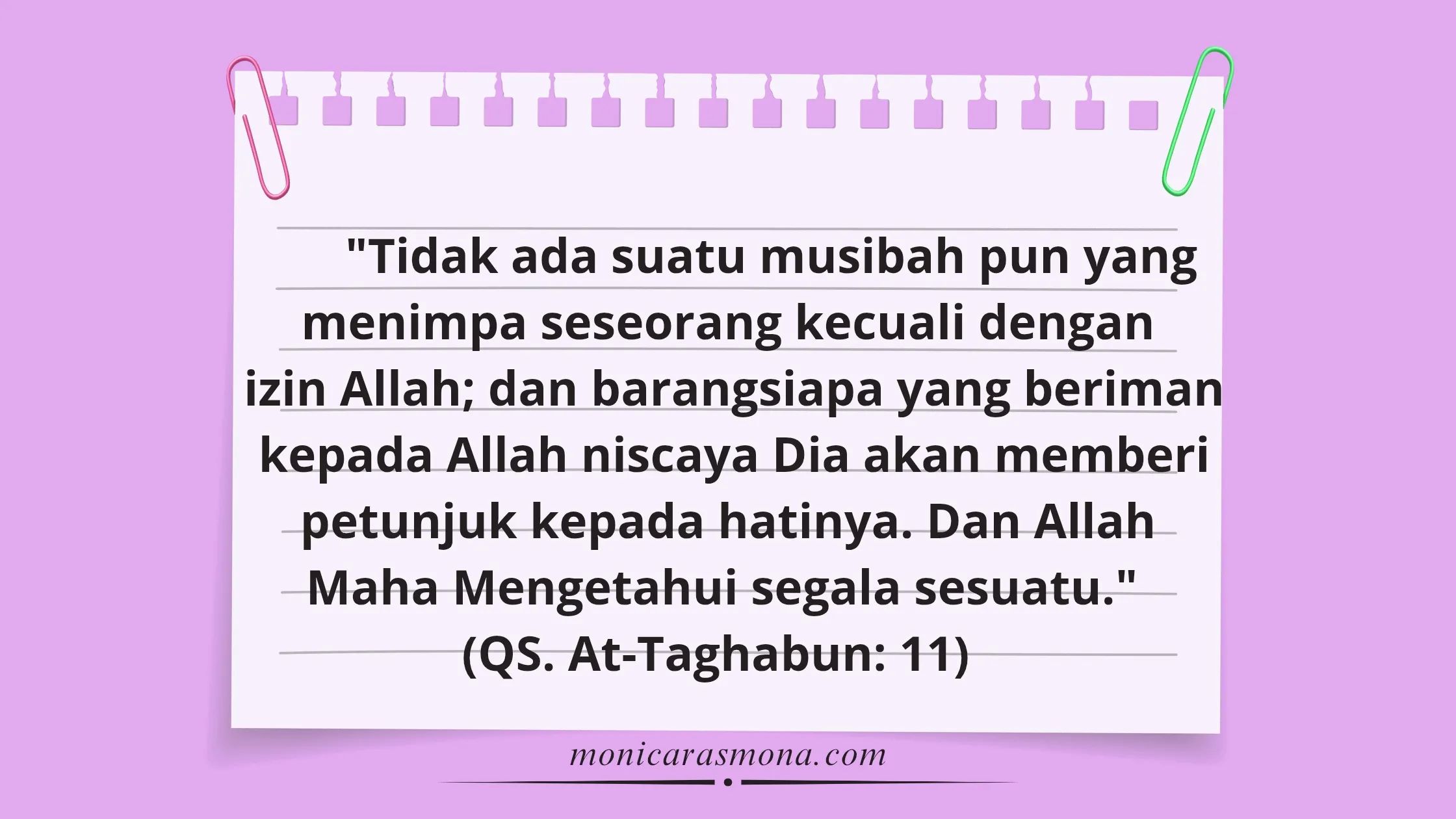 Terjemahan Q.S. At-Taghabun ayat 11