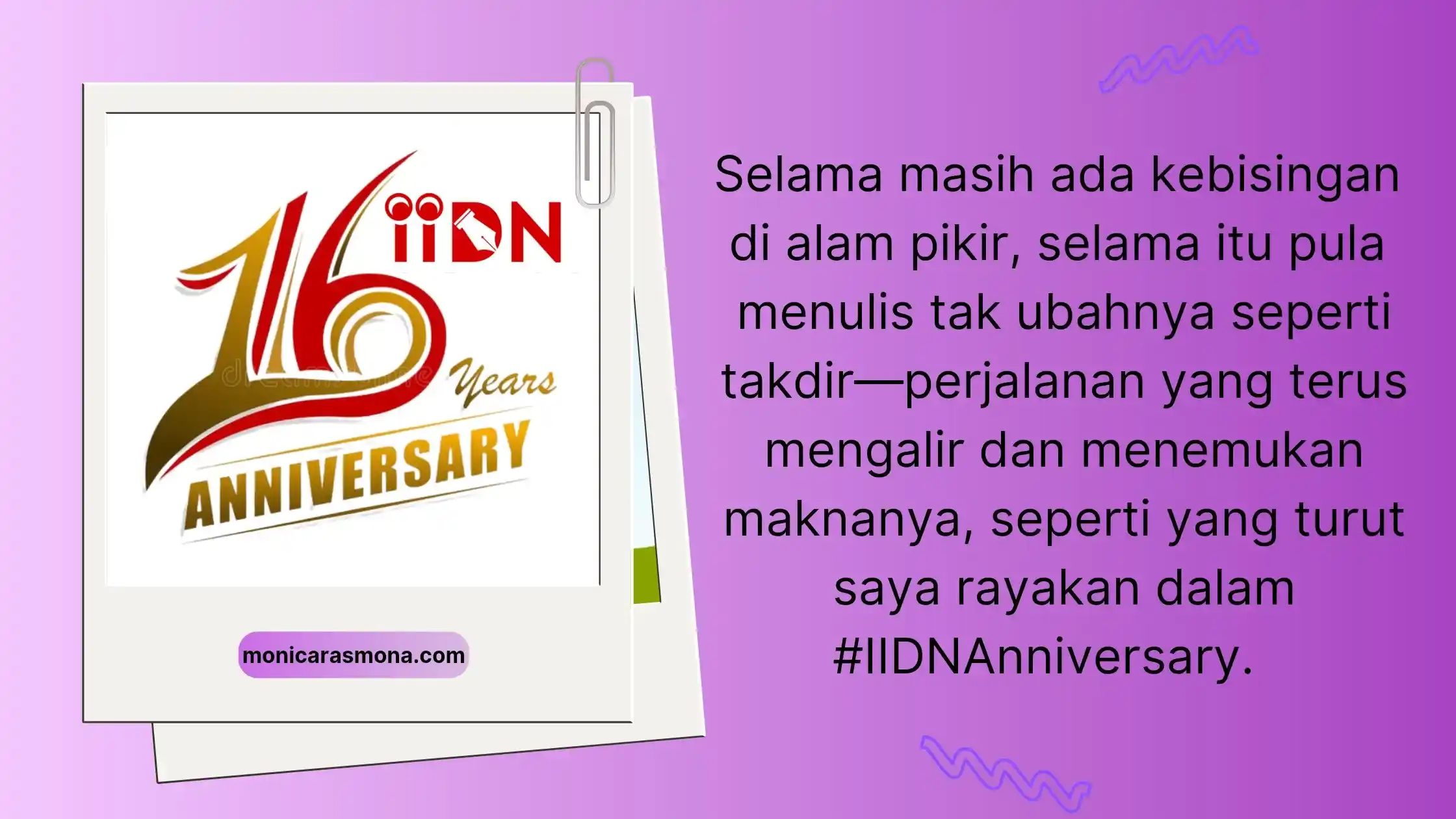Tantangan menulis IIDN Anniversary